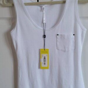 Women Classy Karen Millen White Tank Top Cotton Blend Brand new with tags Size 8